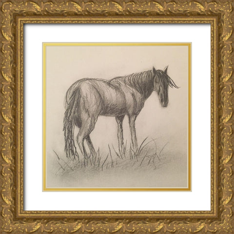 Brown Beauty Gold Ornate Wood Framed Art Print with Double Matting by Dyer, Beverly