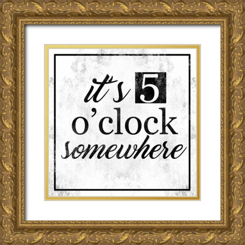 5 O Clock Gold Ornate Wood Framed Art Print with Double Matting by Alvarez, Cynthia