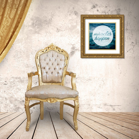 Miracles Happen Gold Ornate Wood Framed Art Print with Double Matting by Alvarez, Cynthia