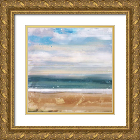 Blue Sea 1 Gold Ornate Wood Framed Art Print with Double Matting by Alvarez, Cynthia