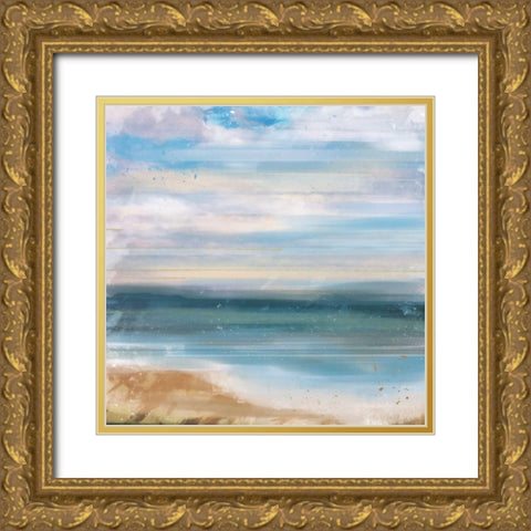 Blue Sea 2 Gold Ornate Wood Framed Art Print with Double Matting by Alvarez, Cynthia