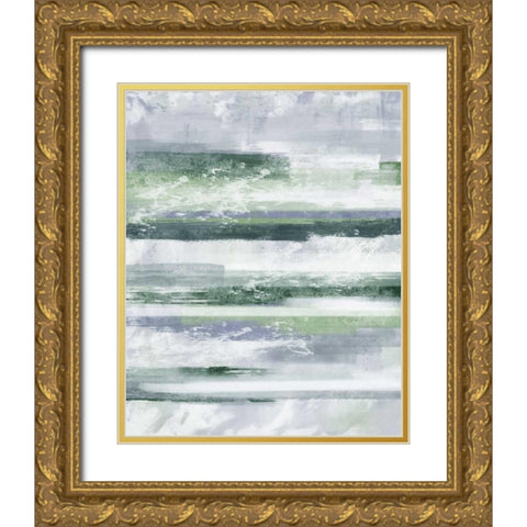 Linear 1 Gold Ornate Wood Framed Art Print with Double Matting by Alvarez, Cynthia