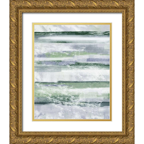 Linear 2 Gold Ornate Wood Framed Art Print with Double Matting by Alvarez, Cynthia