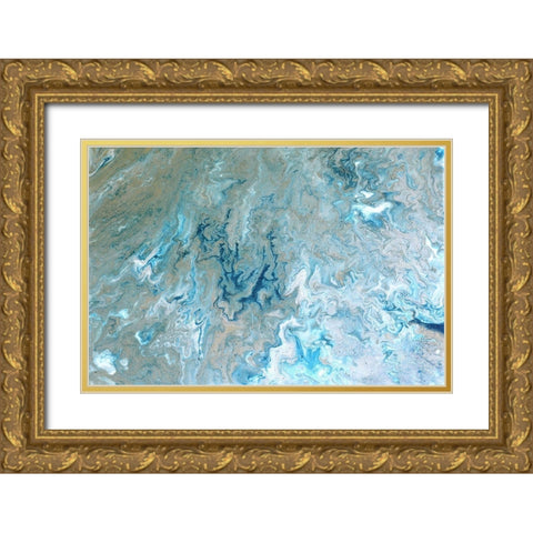 Sea Floor Gold Ornate Wood Framed Art Print with Double Matting by Brown, Denise