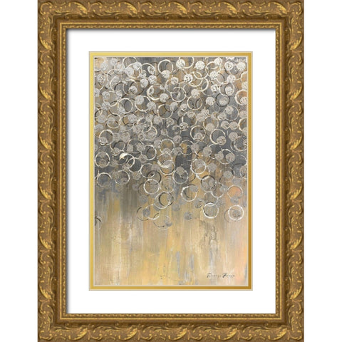 Raining on Yellow 2 Gold Ornate Wood Framed Art Print with Double Matting by Brown, Denise
