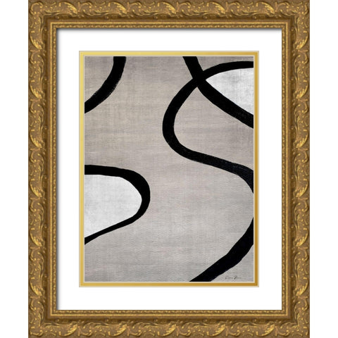Simplicity Gold Ornate Wood Framed Art Print with Double Matting by Brown, Denise