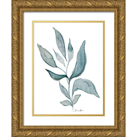 Watercolor Botanical 1 Gold Ornate Wood Framed Art Print with Double Matting by Brown, Denise