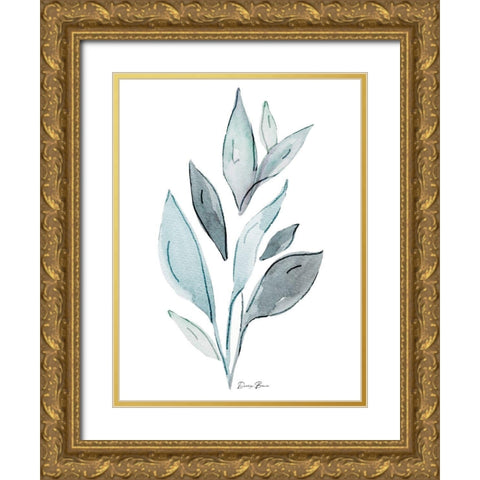 Watercolor Botanical 2 Gold Ornate Wood Framed Art Print with Double Matting by Brown, Denise