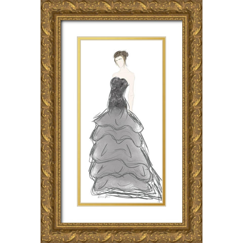 Fashion Week 2 Gold Ornate Wood Framed Art Print with Double Matting by Brown, Denise