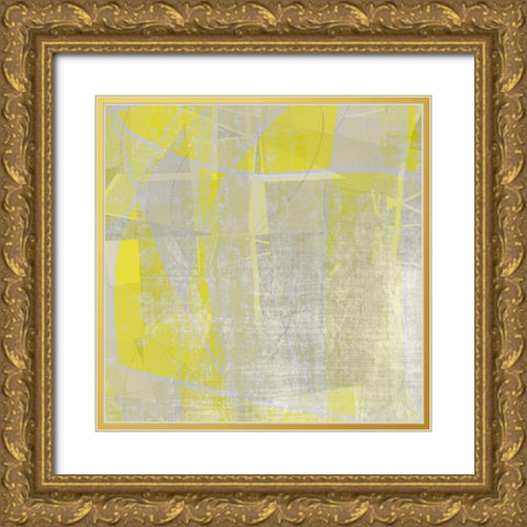 Metric Square 1 Gold Ornate Wood Framed Art Print with Double Matting by Brown, Denise