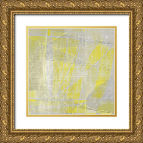 Metric Square 2 Gold Ornate Wood Framed Art Print with Double Matting by Brown, Denise