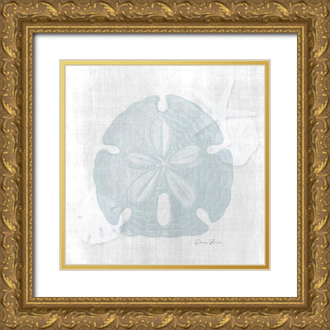 Sand Dollar 1 Gold Ornate Wood Framed Art Print with Double Matting by Brown, Denise