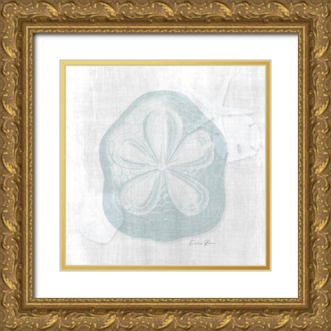 Sand Dollar 2 Gold Ornate Wood Framed Art Print with Double Matting by Brown, Denise