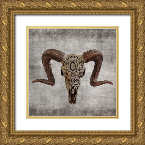 Bone Yard 2 V2 Gold Ornate Wood Framed Art Print with Double Matting by Brown, Denise