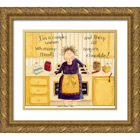 Complex Woman Gold Ornate Wood Framed Art Print with Double Matting by DiPaolo, Dan