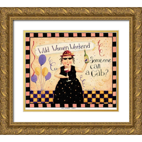 Wild Woman Gold Ornate Wood Framed Art Print with Double Matting by DiPaolo, Dan
