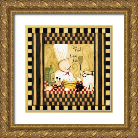 Full Table Gold Ornate Wood Framed Art Print with Double Matting by DiPaolo, Dan