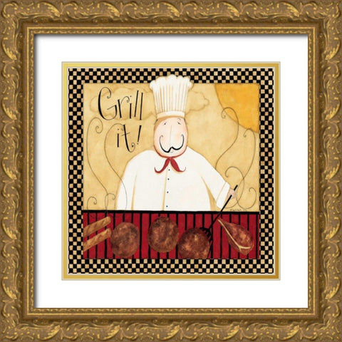 Grill Gold Ornate Wood Framed Art Print with Double Matting by DiPaolo, Dan