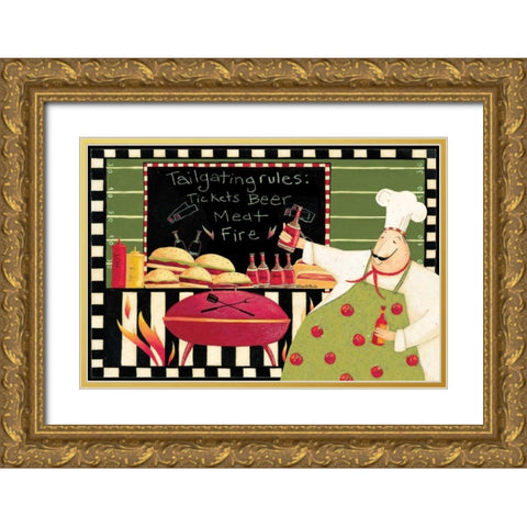 Cook Out Gold Ornate Wood Framed Art Print with Double Matting by DiPaolo, Dan