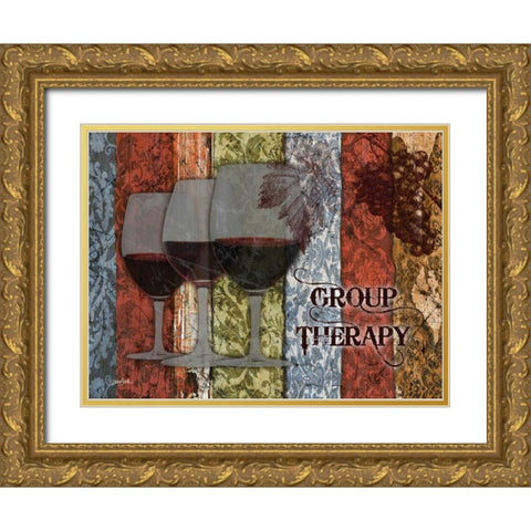 Glass Therapy Gold Ornate Wood Framed Art Print with Double Matting by Stimson, Diane