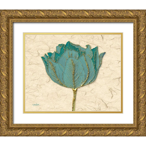Tulip 1 Gold Ornate Wood Framed Art Print with Double Matting by Stimson, Diane