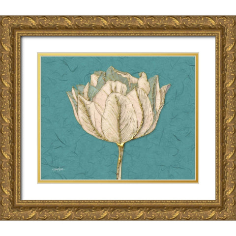 Tulip 1 Gold Ornate Wood Framed Art Print with Double Matting by Stimson, Diane