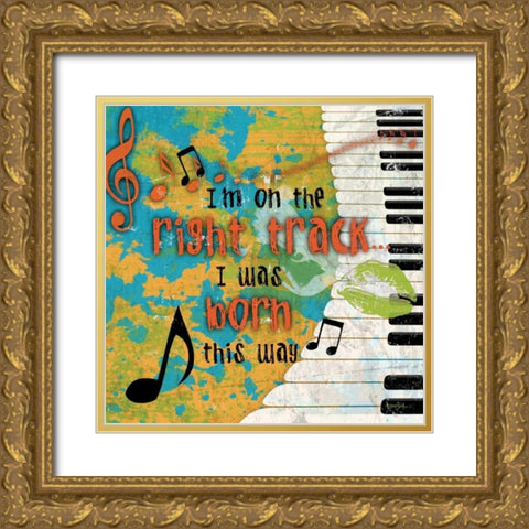 Born This Way Gold Ornate Wood Framed Art Print with Double Matting by Stimson, Diane