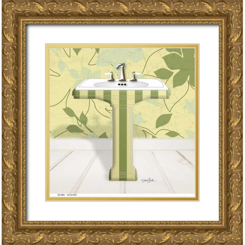 Fleur Sink 2 Gold Ornate Wood Framed Art Print with Double Matting by Stimson, Diane
