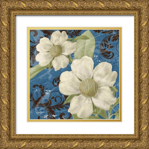 Royal Dillenia Gold Ornate Wood Framed Art Print with Double Matting by Stimson, Diane