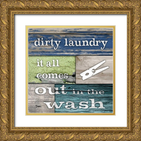 Dirty Laundry Gold Ornate Wood Framed Art Print with Double Matting by Stimson, Diane
