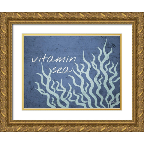 Vitamin Sea Gold Ornate Wood Framed Art Print with Double Matting by Stimson, Diane