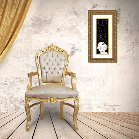 Rules Gold Ornate Wood Framed Art Print with Double Matting by Rodriquez Jr, Enrique