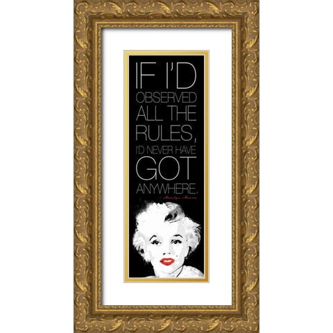 Rules Gold Ornate Wood Framed Art Print with Double Matting by Rodriquez Jr, Enrique