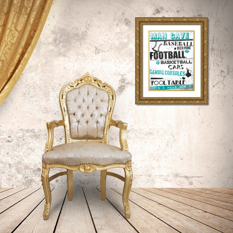 ManCave A3 Gold Ornate Wood Framed Art Print with Double Matting by Rodriquez Jr, Enrique