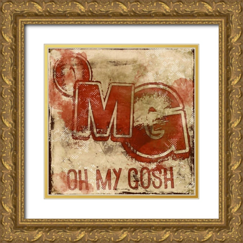 OMG B Gold Ornate Wood Framed Art Print with Double Matting by Rodriquez Jr, Enrique