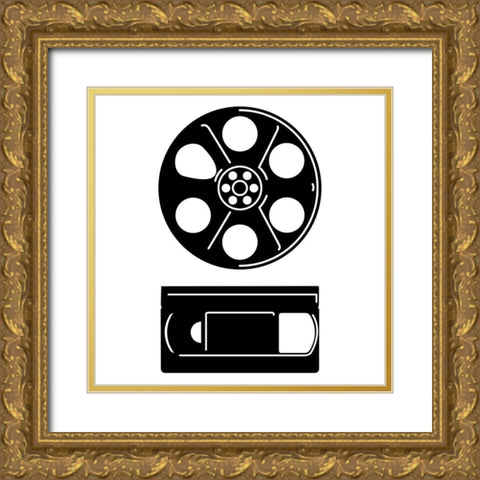 Movie Entertainment 2 Gold Ornate Wood Framed Art Print with Double Matting by Rodriquez Jr, Enrique