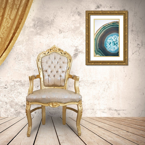 Geode Close Up 1 Gold Ornate Wood Framed Art Print with Double Matting by Urquhart, Elizabeth