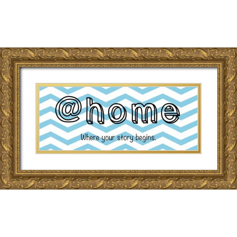 Home Gold Ornate Wood Framed Art Print with Double Matting by Gibbons, Lauren