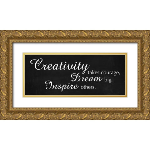 Creativity Gold Ornate Wood Framed Art Print with Double Matting by Gibbons, Lauren