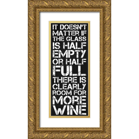 More Wine Gold Ornate Wood Framed Art Print with Double Matting by Gibbons, Lauren