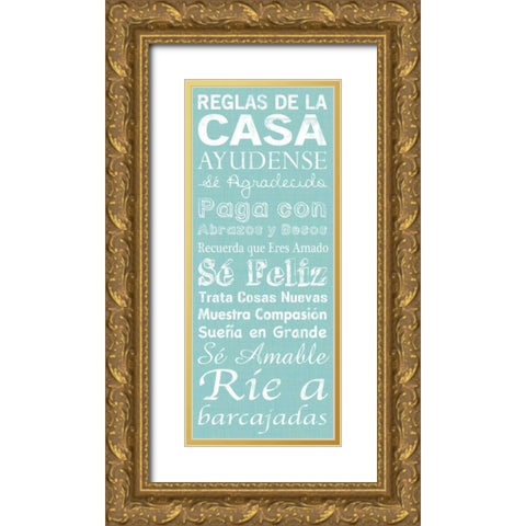 Spanish House Gold Ornate Wood Framed Art Print with Double Matting by Gibbons, Lauren