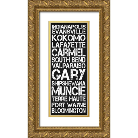 Indiana Gold Ornate Wood Framed Art Print with Double Matting by Gibbons, Lauren