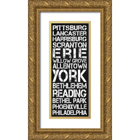 Pennsylvania Gold Ornate Wood Framed Art Print with Double Matting by Gibbons, Lauren