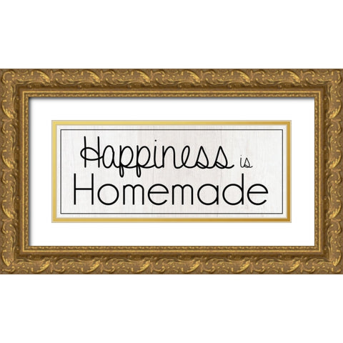 Homemade Happiness Gold Ornate Wood Framed Art Print with Double Matting by Gibbons, Lauren