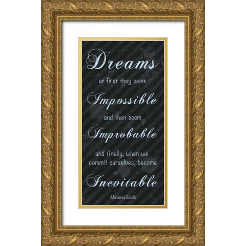 Blue Gandhi Gold Ornate Wood Framed Art Print with Double Matting by Gibbons, Lauren