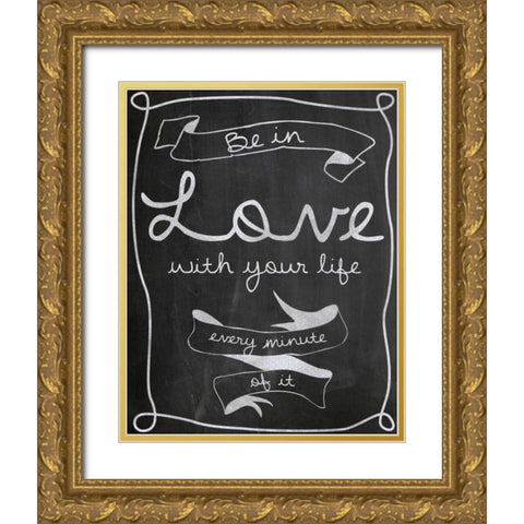 Love Life Gold Ornate Wood Framed Art Print with Double Matting by Gibbons, Lauren