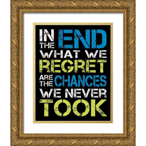 In The End Gold Ornate Wood Framed Art Print with Double Matting by Gibbons, Lauren