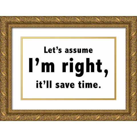 Im Right 2 Gold Ornate Wood Framed Art Print with Double Matting by Gibbons, Lauren