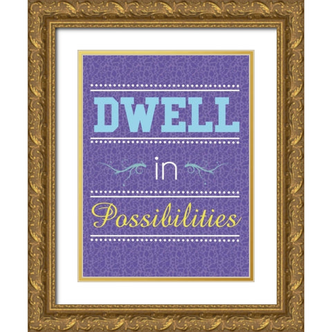 Dwell Gold Ornate Wood Framed Art Print with Double Matting by Gibbons, Lauren