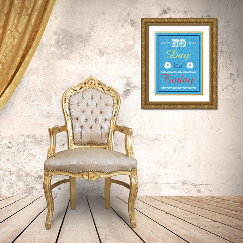 No Day Gold Ornate Wood Framed Art Print with Double Matting by Gibbons, Lauren